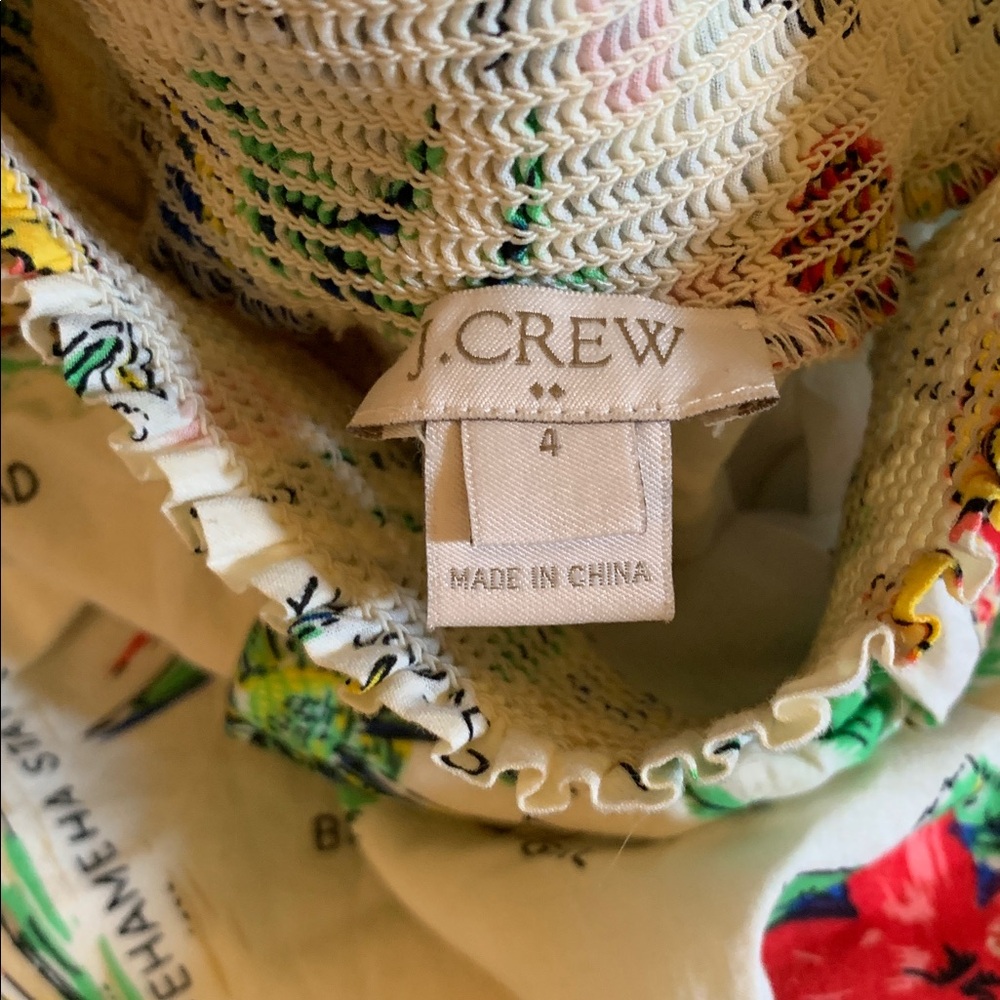 J. Crew Off-Shoulder Hawaiian print dress, 4 - Picture 3 of 5